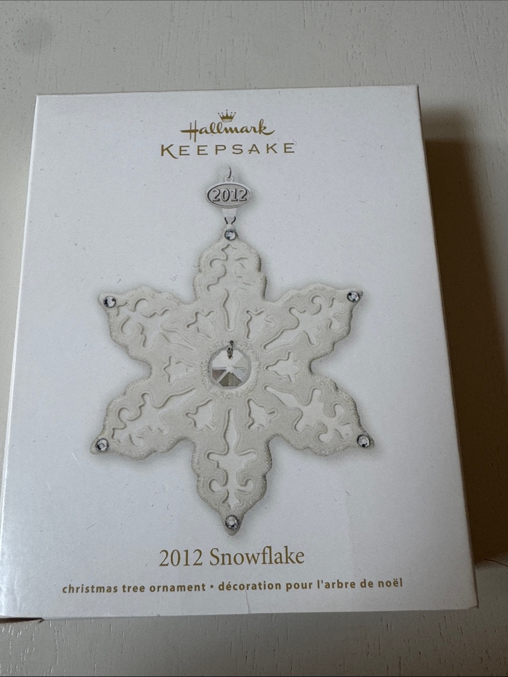 Hallmark White Snowflake 2012 Keepsake Ornament